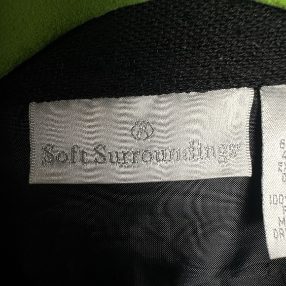 VTG Soft Surroundings Jacket Women Large Black Multicolor Floral Embroidery Boho - Picture 11 of 14